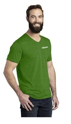 Unisex Tri-Blend V-Neck Green Tee